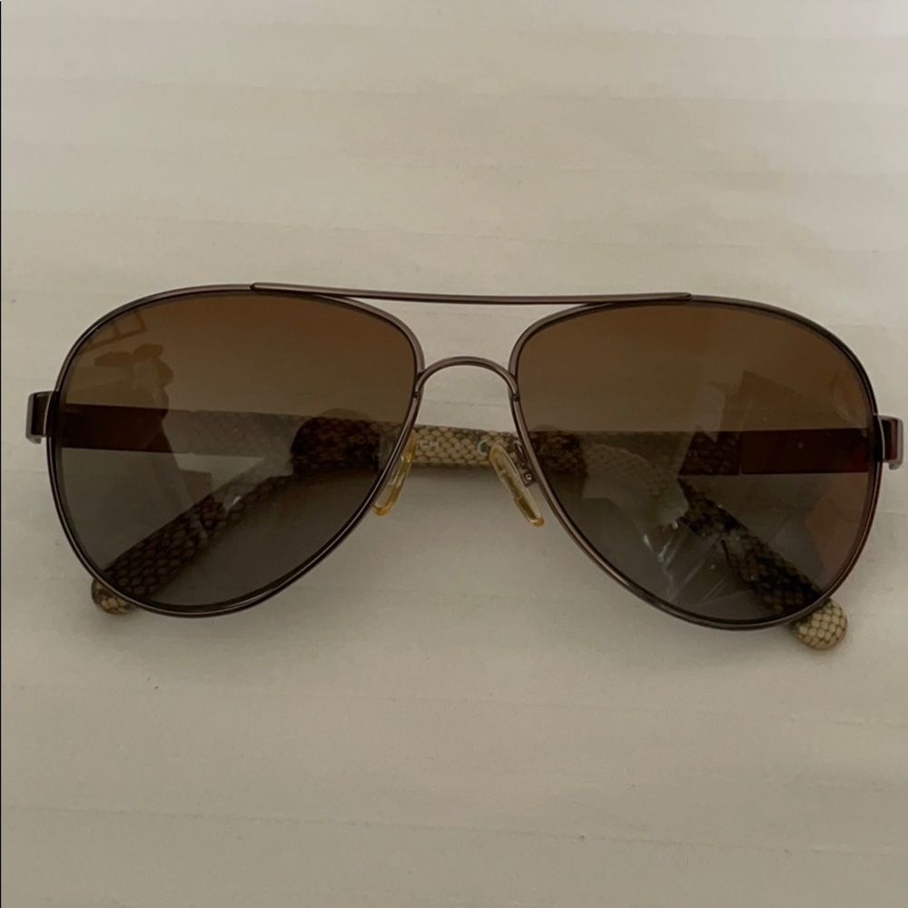 ❌SOLD❌ Tory Burch Snakeskin Aviator Sunglasses - Picture 2 of 10